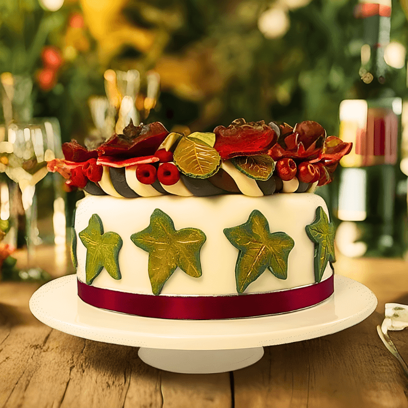 Celebrate the magic of Christmas with our Holly-Berry Wreath Cake, a festive delight that captures the spirit of the season