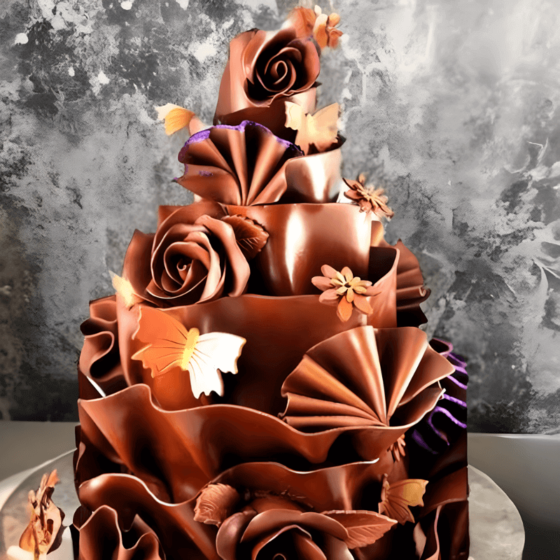 Buy Online Unwrap a world of chocolate perfection with our Chocolate Wrapped Three Tier Cake From KimBeAu