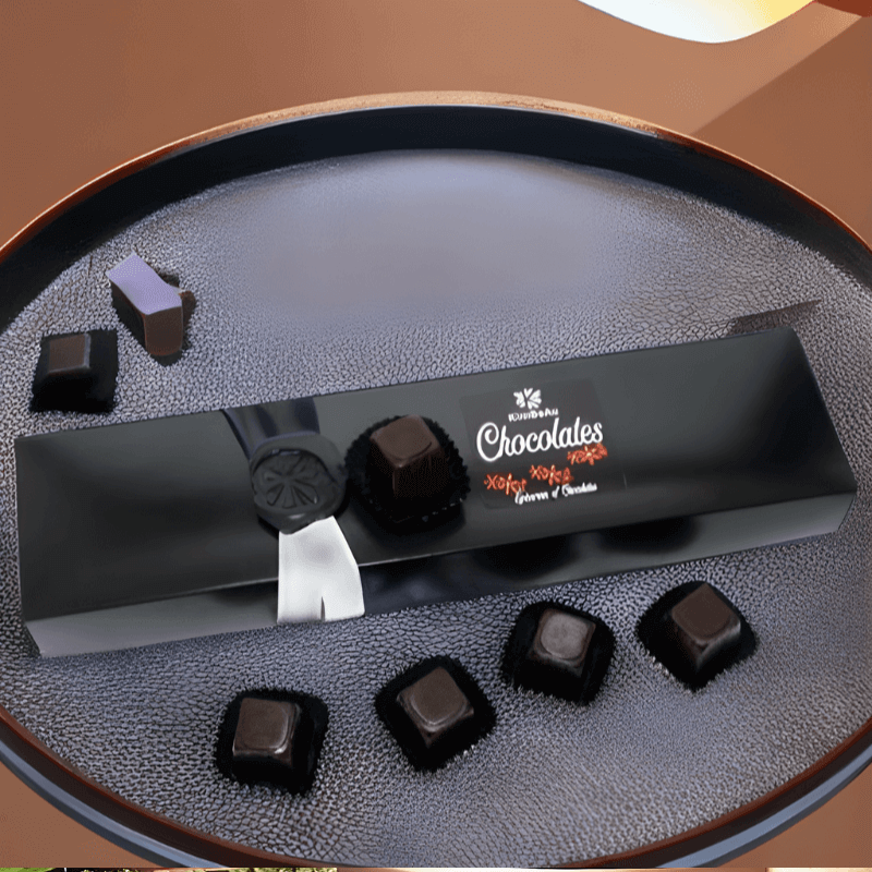 Dark Chocolate & Passion Fruit Ganache where decadence meets a burst of tropical bliss