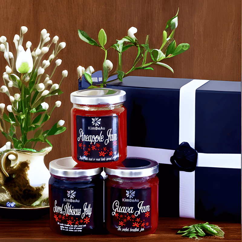 "Buy Online Exquisite artisanal Preserve Gift Pack for elegant gift-giving on special occasions from KimBeAu"