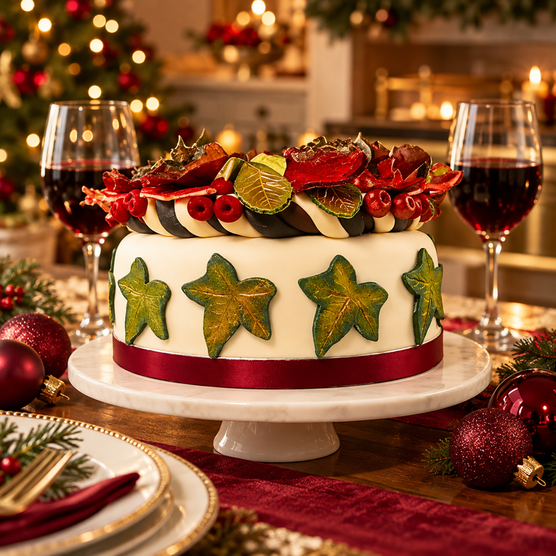 Celebrate the magic of Christmas with our Holly-Berry Wreath Cake, a festive delight that captures the spirit of the season