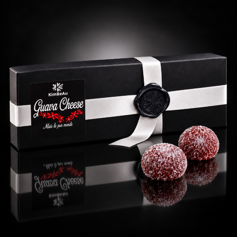 KimBeAu Guava Cheese gift box with sugar-coated guava cheese pieces, Pâte de Fruit.