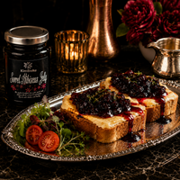 Buy Online Gourmet Caribbean Sorrel Hibiscus Jelly breakfast presentation