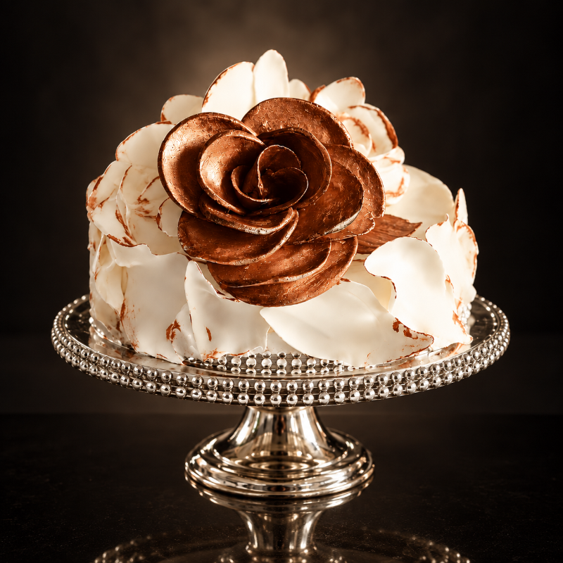 Luxury KimBeAu Hand Painted Celebration Cake presented with premium gift packaging and elegant styling.
