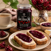 Buy Online, Luxury Sorrel Hibiscus Jelly in premium glass preserve jar
